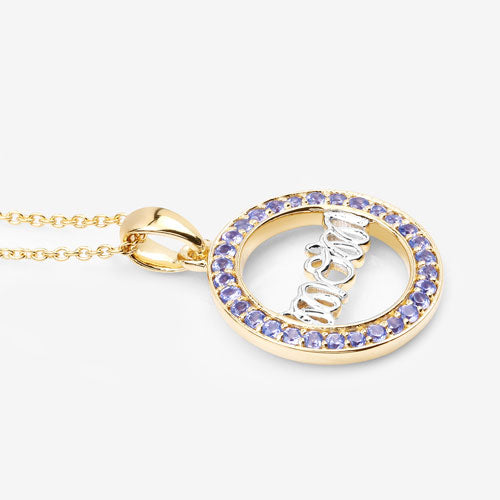 0.64 Carat Genuine Tanzanite .925 Sterling Silver Pendant on sale at MyriadMart