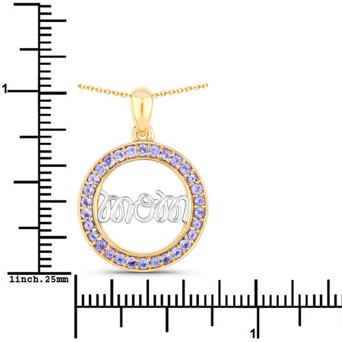 0.64 Carat Genuine Tanzanite .925 Sterling Silver Pendant on sale at MyriadMart