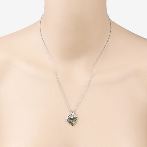 0.24 Carat Genuine Emerald .925 Sterling Silver Pendant on sale at MyriadMart