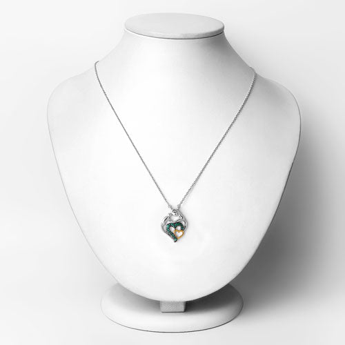 0.24 Carat Genuine Emerald .925 Sterling Silver Pendant on sale at MyriadMart