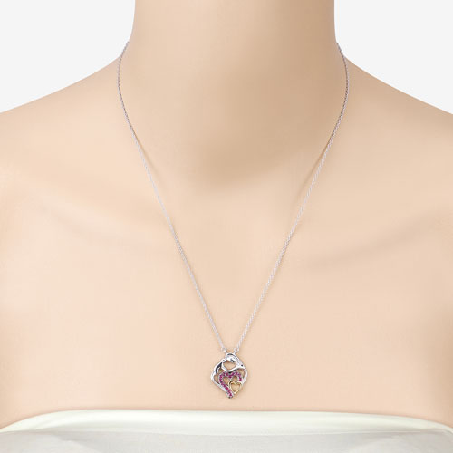 0.28 Carat Genuine Ruby .925 Sterling Silver Pendant on sale at MyriadMart