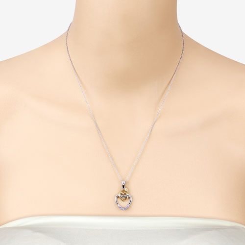 0.14 Carat Genuine Tanzanite .925 Sterling Silver Pendant on sale at MyriadMart