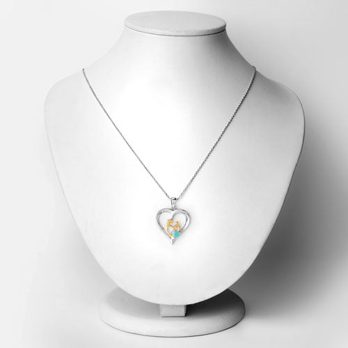 0.45 Carat Genuine Emerald .925 Sterling Silver Pendant on sale at MyriadMart