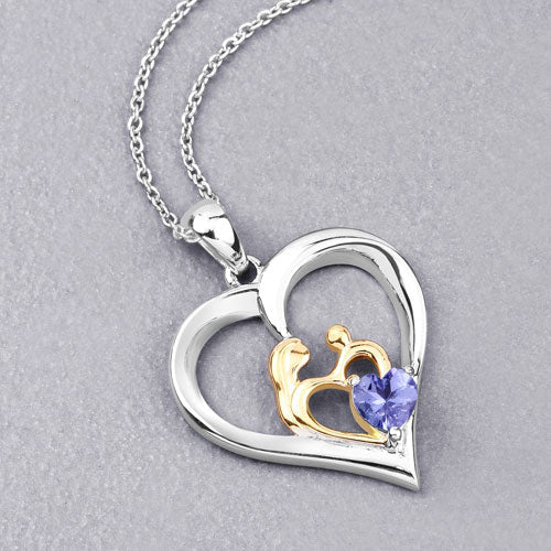 0.45 Carat Genuine Tanzanite .925 Sterling Silver Pendant on sale at MyriadMart