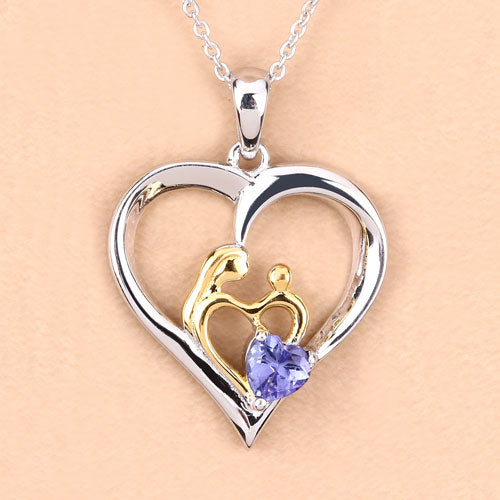 0.45 Carat Genuine Tanzanite .925 Sterling Silver Pendant on sale at MyriadMart