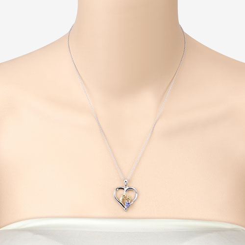 0.45 Carat Genuine Tanzanite .925 Sterling Silver Pendant on sale at MyriadMart