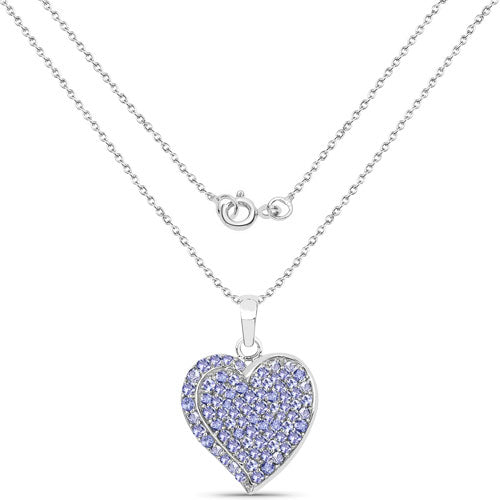 3.97 Carat Genuine Tanzanite .925 Sterling Silver Pendant on sale at MyriadMart