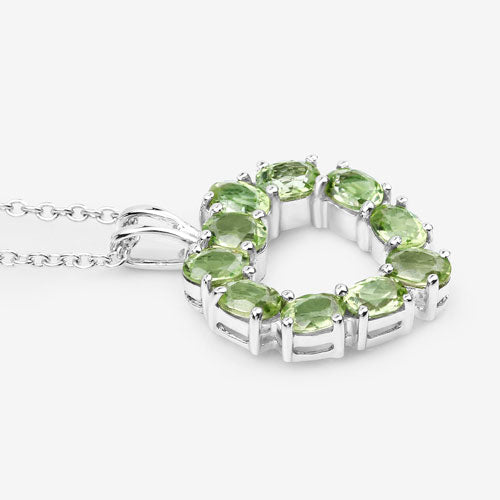 1.70 Carat Genuine Peridot .925 Sterling Silver Pendant on sale at MyriadMart
