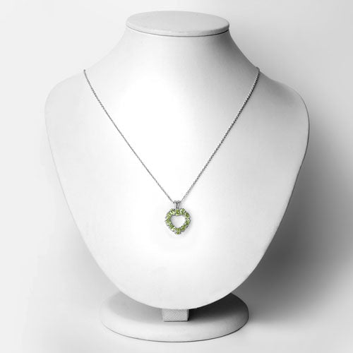1.70 Carat Genuine Peridot .925 Sterling Silver Pendant on sale at MyriadMart