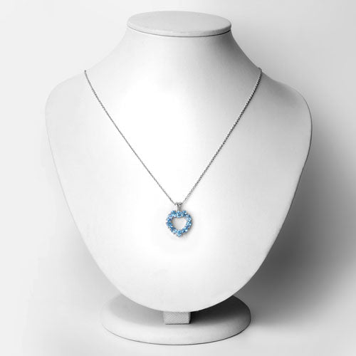 1.90 Carat Genuine Swiss Blue Topaz .925 Sterling Silver Pendant on sale at MyriadMart