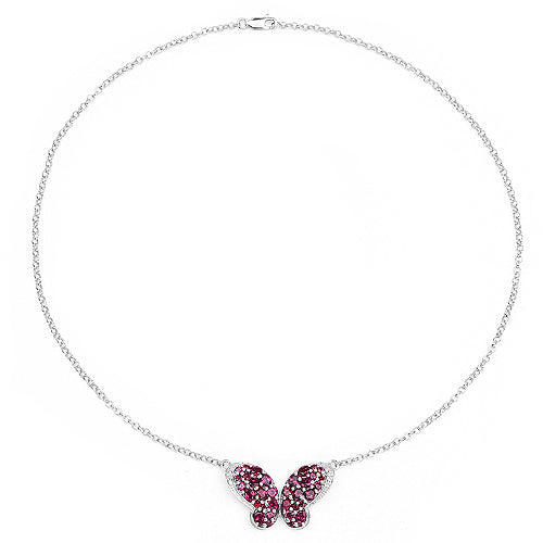 4.15 Carat Genuine Rhodolite and White Topaz .925 Sterling Silver Pendant on sale at MyriadMart