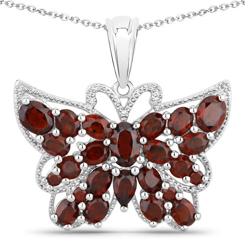 4.90 Carat Genuine Garnet .925 Sterling Silver Pendant on sale at MyriadMart