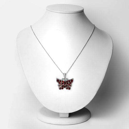 4.90 Carat Genuine Garnet .925 Sterling Silver Pendant on sale at MyriadMart