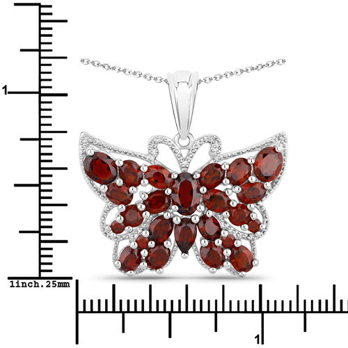 4.90 Carat Genuine Garnet .925 Sterling Silver Pendant on sale at MyriadMart
