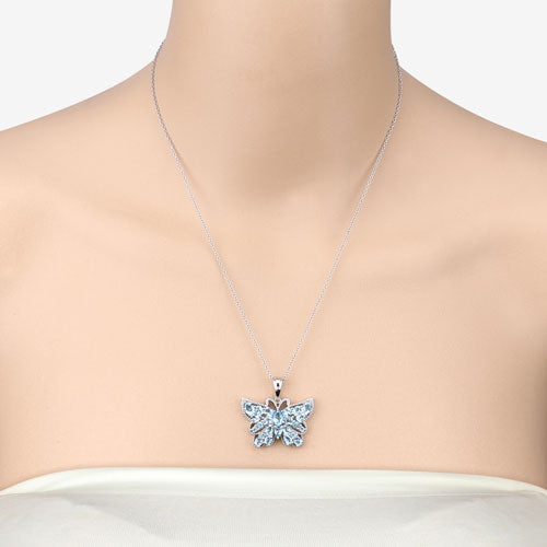 4.84 Carat Genuine Swiss Blue Topaz .925 Sterling Silver Pendant on sale at MyriadMart