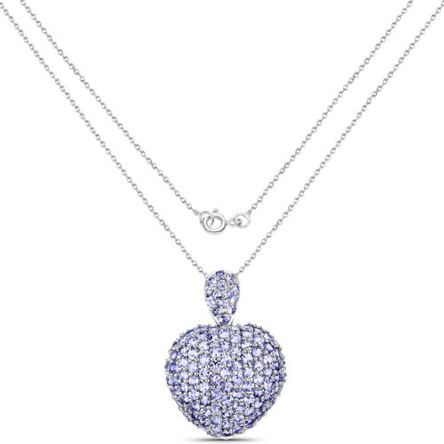 6.01 Carat Genuine Tanzanite .925 Sterling Silver Pendant on sale at MyriadMart