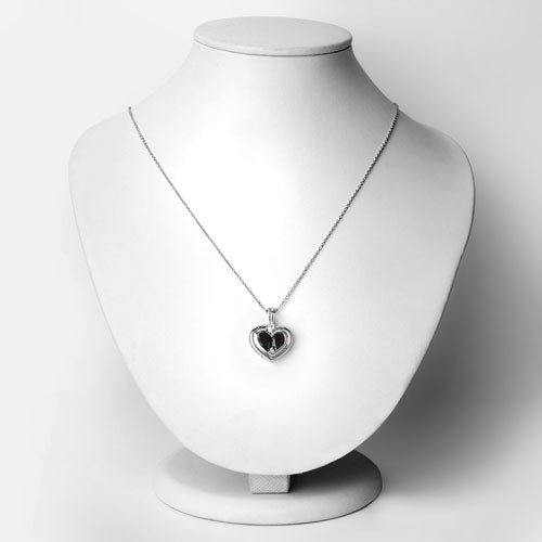 2.66 Carat Genuine Garnet and White Topaz .925 Sterling Silver Pendant on sale at MyriadMart