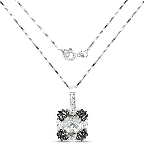 2.72 Carat Genuine Multi Stones .925 Sterling Silver Pendant on sale at MyriadMart