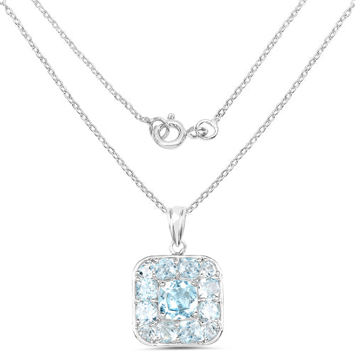 10.05 Carat Genuine Blue Topaz .925 Sterling Silver Pendant on sale at MyriadMart