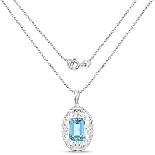 9.60 Carat Genuine Green Topaz .925 Sterling Silver Pendant on sale at MyriadMart