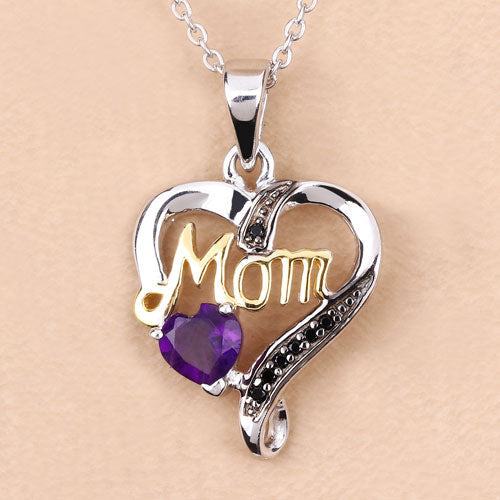 0.48 Carat Genuine Amethyst and Black Spinel .925 Sterling Silver Pendant on sale at MyriadMart