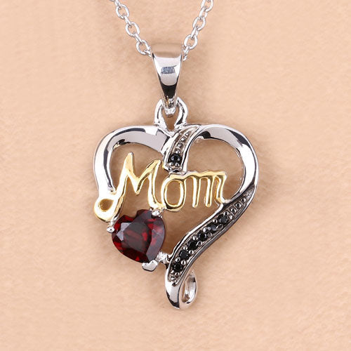 0.55 Carat Genuine Garnet and Black Spinel .925 Sterling Silver Pendant on sale at MyriadMart
