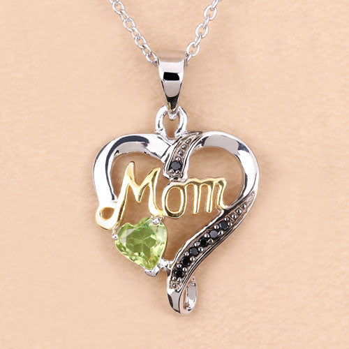 0.49 Carat Genuine Peridot and Black Spinel .925 Sterling Silver Pendant on sale at MyriadMart