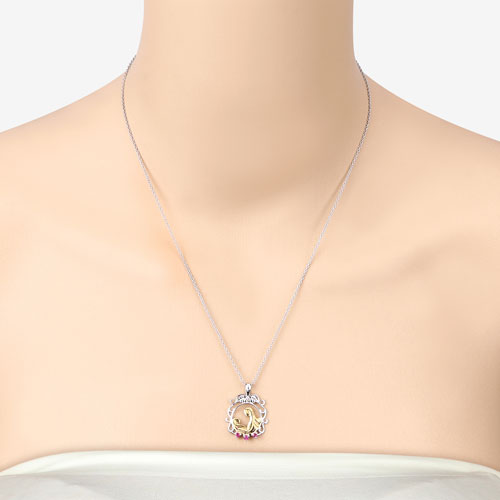 0.14 Carat Genuine Ruby .925 Sterling Silver Pendant on sale at MyriadMart