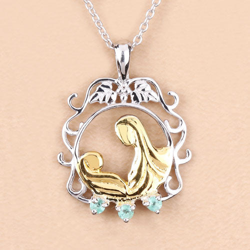0.09 Carat Genuine Emerald .925 Sterling Silver Pendant on sale at MyriadMart