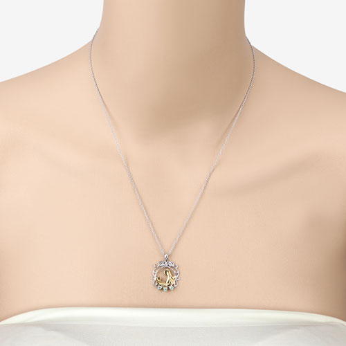 0.09 Carat Genuine Emerald .925 Sterling Silver Pendant on sale at MyriadMart