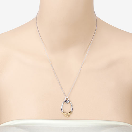 0.18 Carat Genuine Blue Sapphire .925 Sterling Silver Pendant on sale at MyriadMart