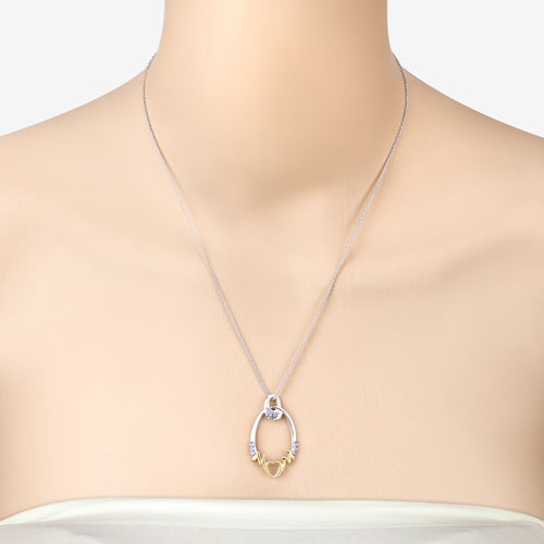0.18 Carat Genuine Tanzanite .925 Sterling Silver Pendant on sale at MyriadMart