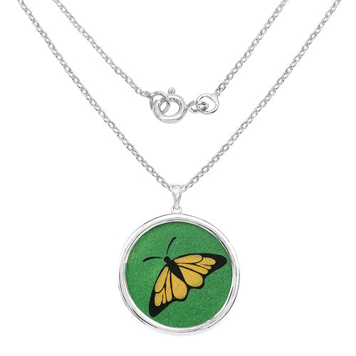 29.50 Carat Genuine Emerald .925 Sterling Silver Pendant on sale at MyriadMart