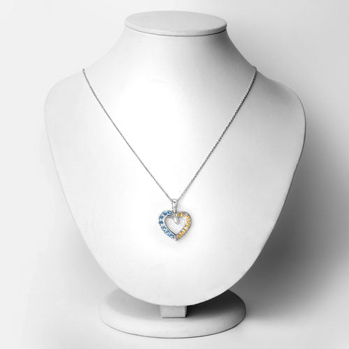 0.84 Carat Genuine Swiss Blue Topaz .925 Sterling Silver Pendant on sale at MyriadMart