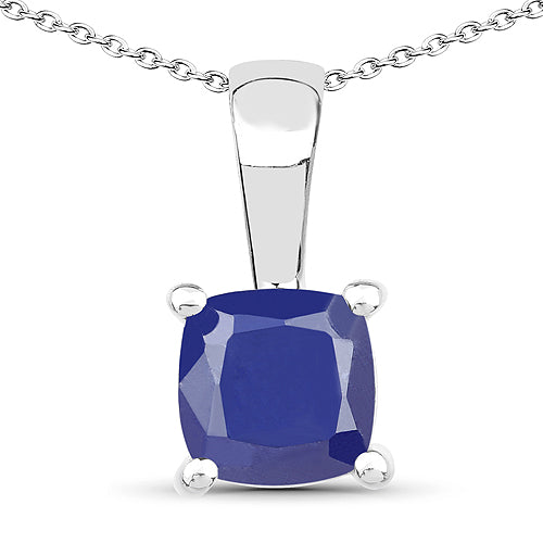 1.80 Carat Genuine Emerald, Glass Filled Ruby & Glass Filled Sapphire .925 Sterling Silver Pendant on sale at MyriadMart