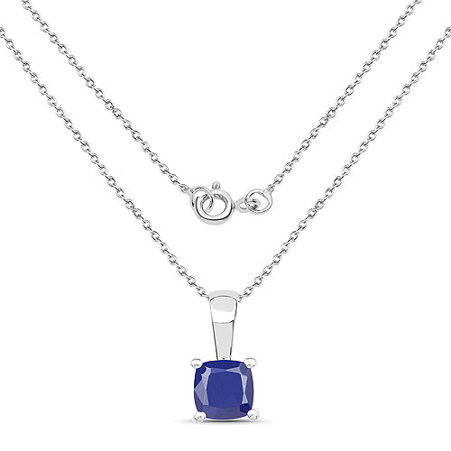 1.80 Carat Genuine Emerald, Glass Filled Ruby & Glass Filled Sapphire .925 Sterling Silver Pendant on sale at MyriadMart