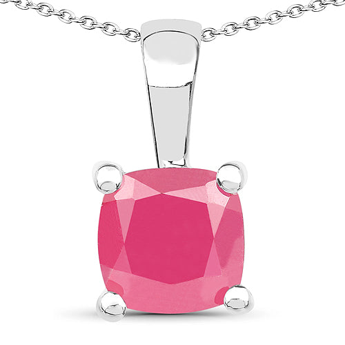 3.00 Carat Genuine Emerald, Glass Filled Ruby & Glass Filled Sapphire .925 Sterling Silver Pendant on sale at MyriadMart