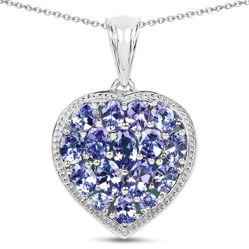 9.79 Carat Genuine Amazonite & Tanzanite .925 Sterling Silver Pendant on sale at MyriadMart
