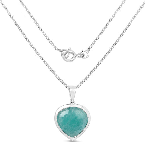 9.79 Carat Genuine Amazonite & Tanzanite .925 Sterling Silver Pendant on sale at MyriadMart