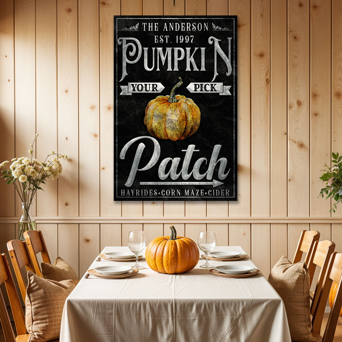 Vintage Pumpkin Patch Thanksgiving Sign on sale at MyriadMart