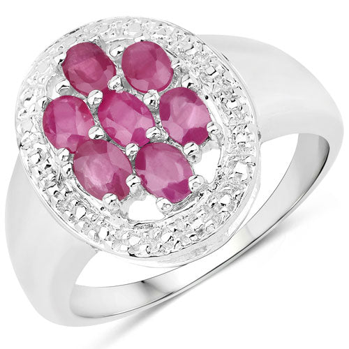1.54 Carat Genuine Ruby .925 Sterling Silver Ring on sale at MyriadMart