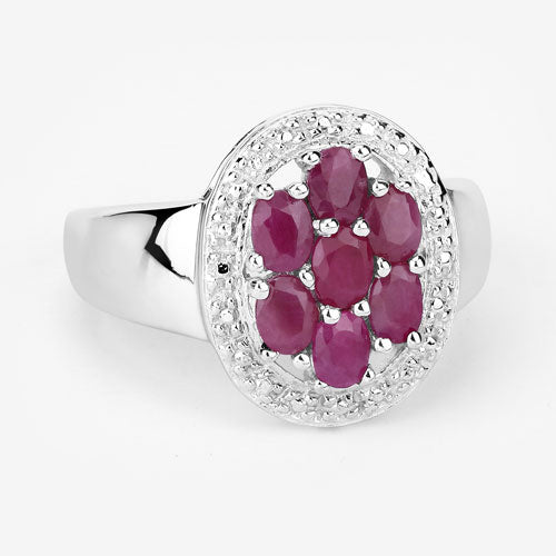 1.54 Carat Genuine Ruby .925 Sterling Silver Ring on sale at MyriadMart