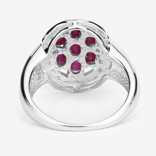 1.54 Carat Genuine Ruby .925 Sterling Silver Ring on sale at MyriadMart