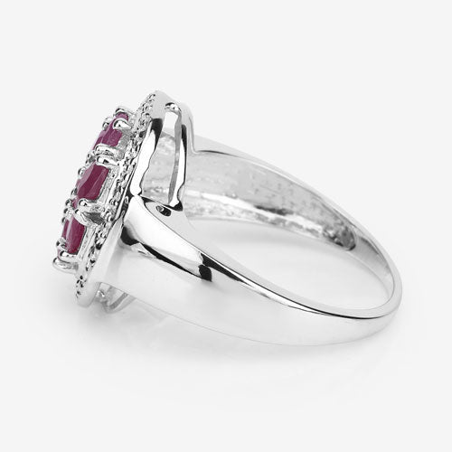 1.54 Carat Genuine Ruby .925 Sterling Silver Ring on sale at MyriadMart