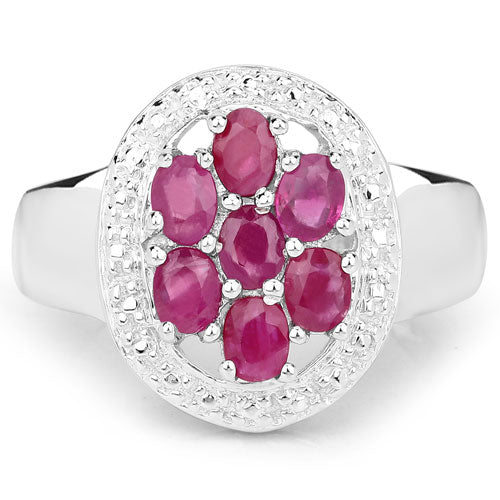1.54 Carat Genuine Ruby .925 Sterling Silver Ring on sale at MyriadMart