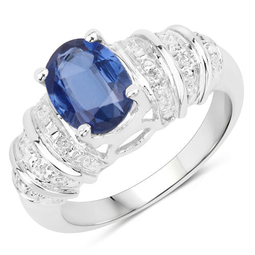 1.40 Carat Genuine Kyanite .925 Sterling Silver Ring on sale at MyriadMart