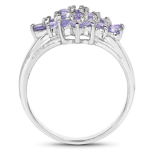 1.61 Carat Genuine Tanzanite .925 Sterling Silver Ring on sale at MyriadMart