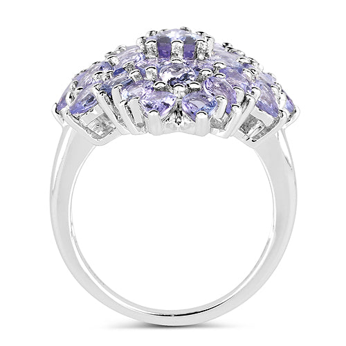 5.27 Carat Genuine Tanzanite .925 Sterling Silver Ring on sale at MyriadMart