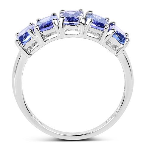 2.65 Carat Genuine Tanzanite .925 Sterling Silver Ring on sale at MyriadMart