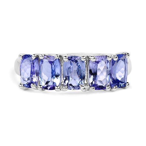 2.65 Carat Genuine Tanzanite .925 Sterling Silver Ring on sale at MyriadMart